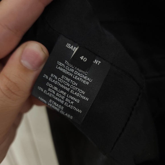 Isabel Marant Womens Dress Diana Black Lamb Leather Studded Strapless Mini Y2K 8 - Picture 11 of 12